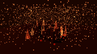 Render a scene of fire, brimstone, and calamity engulfing a cityscape.